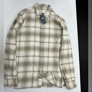 Abercrombie & Fitch Beige Plaid Shirt